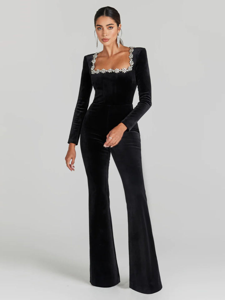 Scarlett Studded Bandage Long Sleeve Jumpsuit