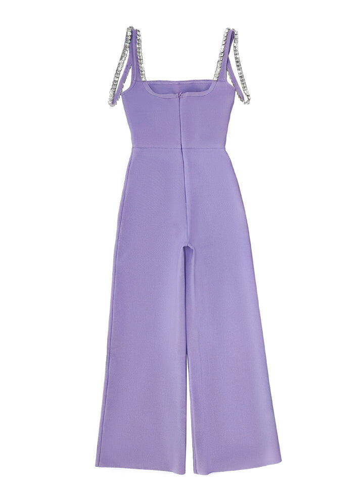 Rhinestone Purple Jumpsuit