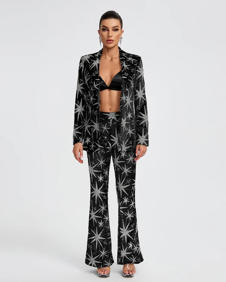 Temperament Bead Suit Two-piece Suit