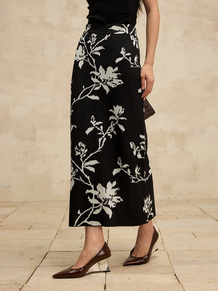 Flower Midi Skirt