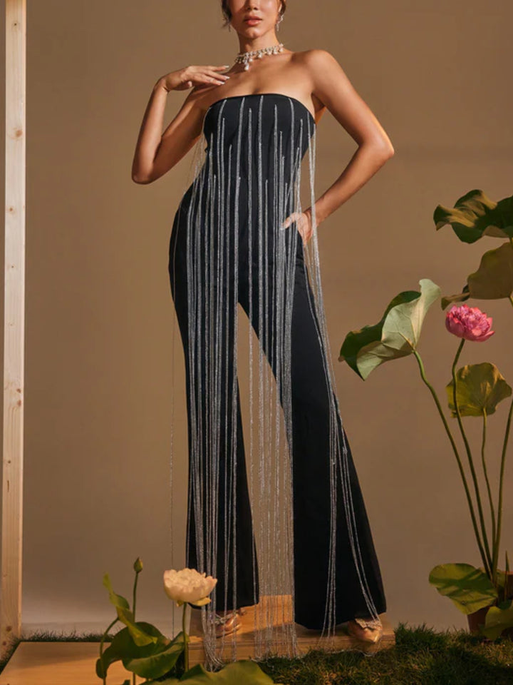 Elegant Chain Fringed Jumpsuit