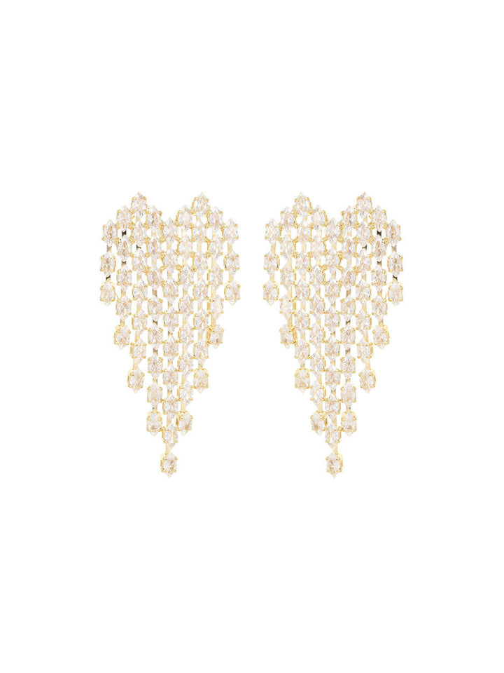 Diamond Heart Shaped Earrings