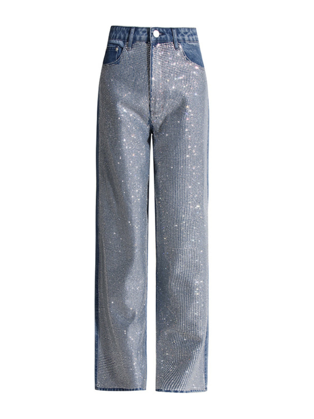 Rhinestone Denim Pants