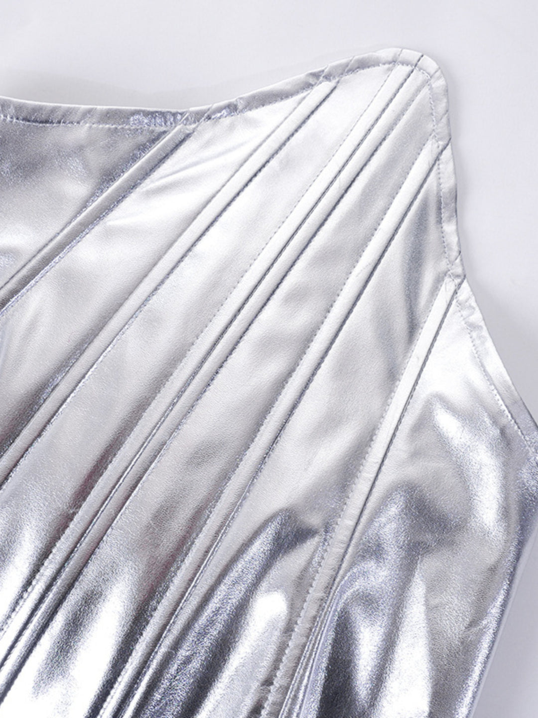 Metallic Bandeau Tunic Top