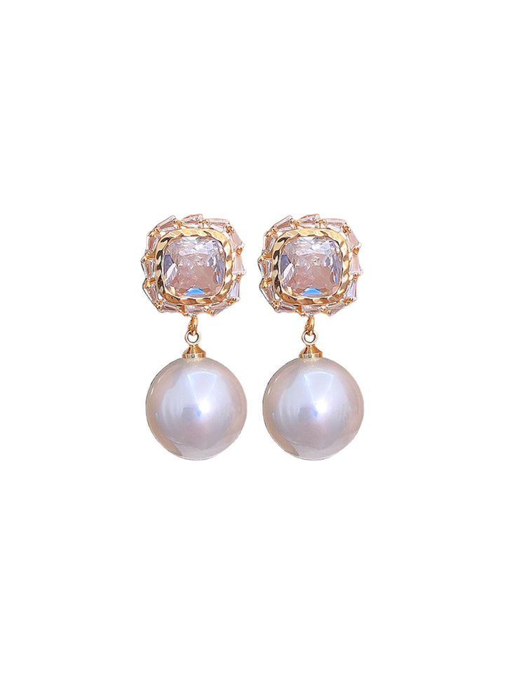 Pearl Diamond Earrings