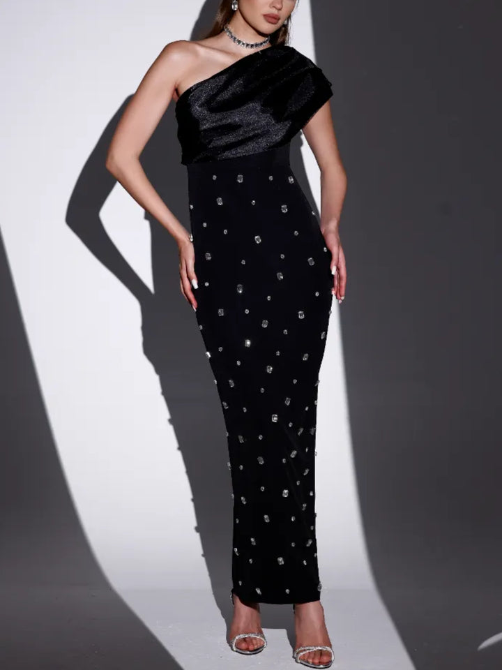 Scarlett Black Beaded Maxi Dress