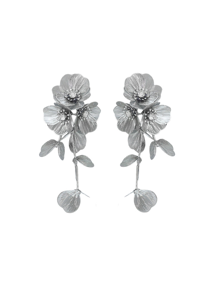 Diamond Flower Earrings