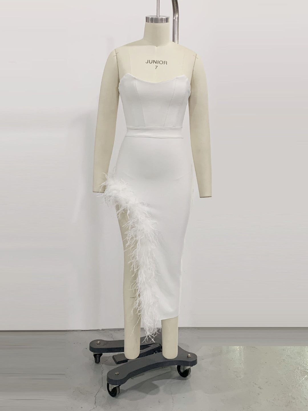 Temperament Feather Midi Dress