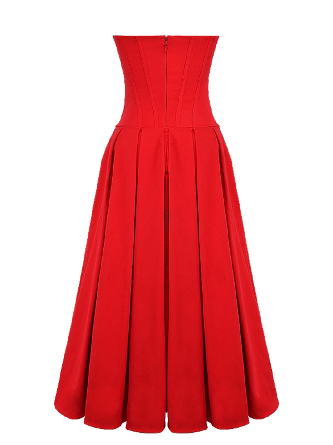 Solid Color Tube Top Maxi Dress